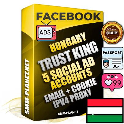 SUPER TRUST KING Hungarian Facebook Ad Accounts - 5 Ad Accounts on King Profile