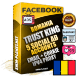 SUPER TRUST KING Romanian Facebook Ad Accounts - 5 Ad Accounts on King Profile