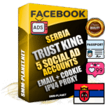 SUPER TRUST KING Serbian Facebook Ad Accounts - 5 Ad Accounts on King Profile
