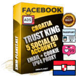 SUPER TRUST KING Croatian Facebook Ad Accounts - 5 Ad Accounts on King Profile
