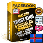 SUPER TRUST KING Icelandic Facebook Ad Accounts - 5 Ad Accounts on King Profile