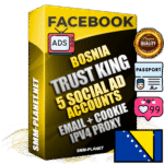 SUPER TRUST KING Bosnian Facebook Ad Accounts - 5 Ad Accounts on King Profile