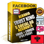 SUPER TRUST KING Albanian Facebook Ad Accounts - 5 Ad Accounts on King Profile