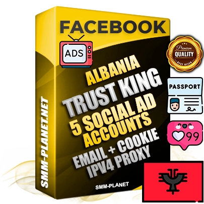 SUPER TRUST KING Albanian Facebook Ad Accounts - 5 Ad Accounts on King Profile
