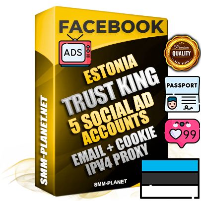 SUPER TRUST KING Estonian Facebook Ad Accounts - 5 Ad Accounts on King Profile