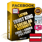 SUPER TRUST KING Latvian Facebook Ad Accounts - 5 Ad Accounts on King Profile