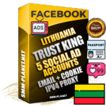 SUPER TRUST KING Lithuanian Facebook Ad Accounts - 5 Ad Accounts on King Profile