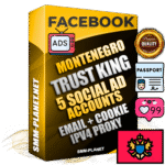 SUPER TRUST KING Montenegrin Facebook Ad Accounts - 5 Ad Accounts on King Profile