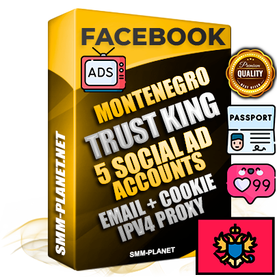 SUPER TRUST KING Montenegrin Facebook Ad Accounts - 5 Ad Accounts on King Profile