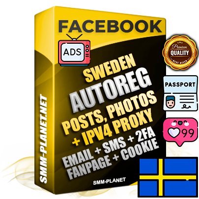 Ultimate Swedish PREMIUM AutoReg Facebook Accounts - Fully Loaded (Posts : Multi-Photos : Info)