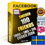 Elite Swedish PREMIUM Handcrafted Facebook Accounts - 100 Authentic Live Friends with High Trust for Ads
