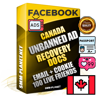 Premium Canadian Unbanned FB Ad Accounts with Recovery Docs