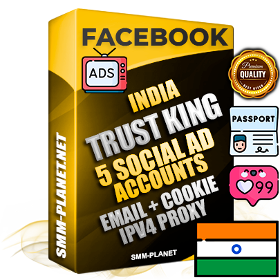 SUPER TRUST KING Indian Facebook Ad Accounts - 5 Ad Accounts on King Profile