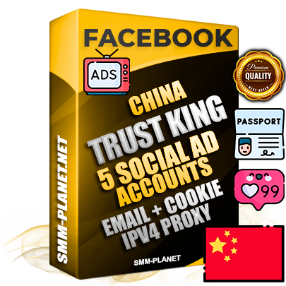 SUPER TRUST KING Chinese Facebook Ad Accounts - 5 Ad Accounts on King Profile