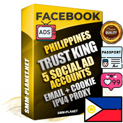 SUPER TRUST KING Filipino Facebook Ad Accounts - 5 Ad Accounts on King Profile
