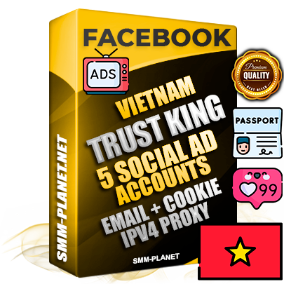 SUPER TRUST KING Vietnamese Facebook Ad Accounts - 5 Ad Accounts on King Profile