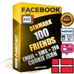 Elite Danish PREMIUM Handcrafted Facebook Accounts - 100 Authentic Live Friends with High Trust for Ads