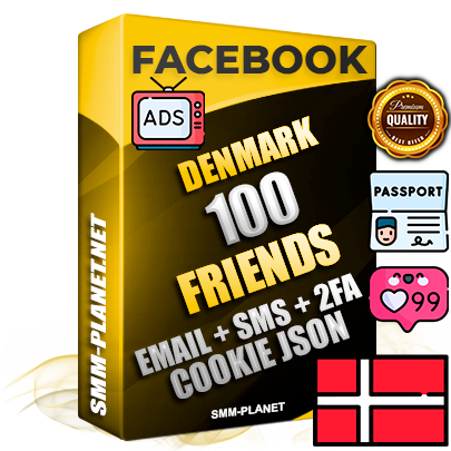 Elite Danish PREMIUM Handcrafted Facebook Accounts - 100 Authentic Live Friends with High Trust for Ads