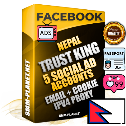 SUPER TRUST KING Nepalese Facebook Ad Accounts - 5 Ad Accounts on King Profile