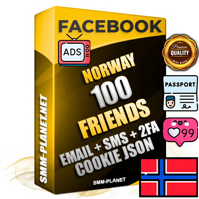 Elite Norwegian PREMIUM Handcrafted Facebook Accounts - 100 Authentic Live Friends with High Trust for Ads
