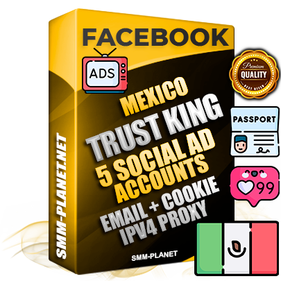SUPER TRUST KING Mexican Facebook Ad Accounts - 5 Ad Accounts on King Profile