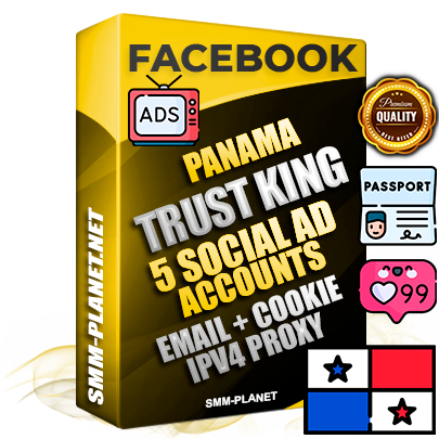 SUPER TRUST KING Panamanian Facebook Ad Accounts - 5 Ad Accounts on King Profile