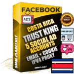 SUPER TRUST KING Costa Rican Facebook Ad Accounts - 5 Ad Accounts on King Profile