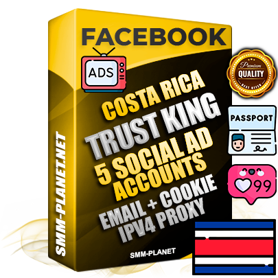 SUPER TRUST KING Costa Rican Facebook Ad Accounts - 5 Ad Accounts on King Profile