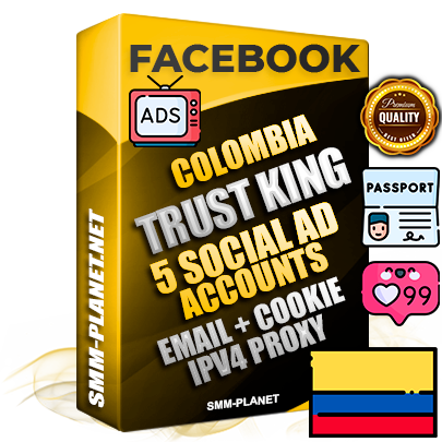 SUPER TRUST KING Colombian Facebook Ad Accounts - 5 Ad Accounts on King Profile