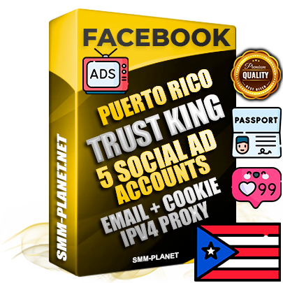 SUPER TRUST KING Puerto Rican Facebook Ad Accounts - 5 Ad Accounts on King Profile