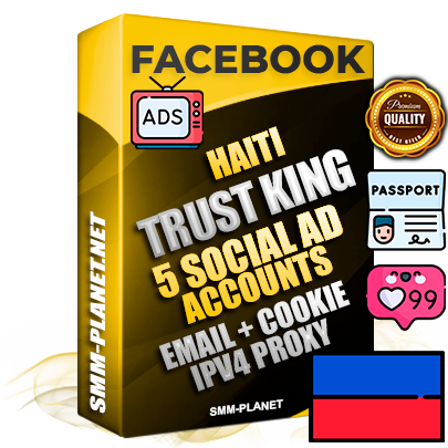 SUPER TRUST KING Haitian Facebook Ad Accounts - 5 Ad Accounts on King Profile