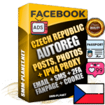 Ultimate Czech PREMIUM AutoReg Facebook Accounts - Fully Loaded (Posts : Multi-Photos : Info)
