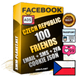 Elite Czech PREMIUM Handcrafted Facebook Accounts - 100 Authentic Live Friends with High Trust for Ads