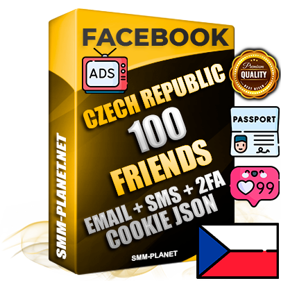 Elite Czech PREMIUM Handcrafted Facebook Accounts - 100 Authentic Live Friends with High Trust for Ads