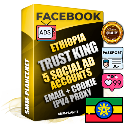 SUPER TRUST KING Ethiopian Facebook Ad Accounts - 5 Ad Accounts on King Profile