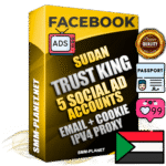 SUPER TRUST KING Sudanese Facebook Ad Accounts - 5 Ad Accounts on King Profile