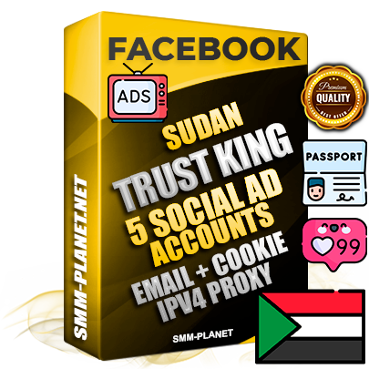 SUPER TRUST KING Sudanese Facebook Ad Accounts - 5 Ad Accounts on King Profile