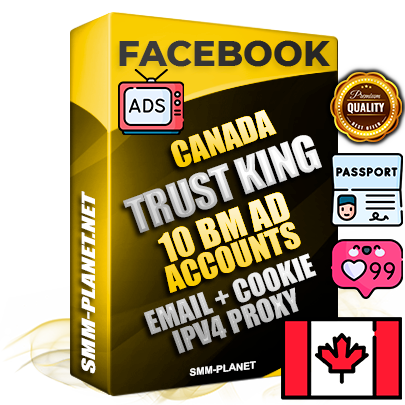 SUPER TRUST KING Canadian Facebook Ad Accounts - 10 BM Ad Accounts