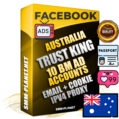 SUPER TRUST KING Australian Facebook Ad Accounts - 10 BM Ad Accounts