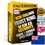 SUPER TRUST KING New Zealand Facebook Ad Accounts - 10 BM Ad Accounts
