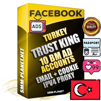 SUPER TRUST KING Turkish Facebook Ad Accounts - 10 BM Ad Accounts
