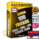 Elite Serbian PREMIUM Handcrafted Facebook Accounts - 100 Authentic Live Friends with High Trust for Ads