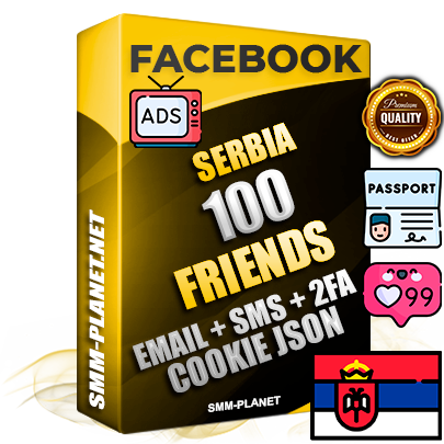 Elite Serbian PREMIUM Handcrafted Facebook Accounts - 100 Authentic Live Friends with High Trust for Ads