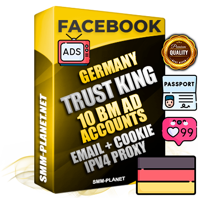 SUPER TRUST KING German Facebook Ad Accounts - 10 BM Ad Accounts