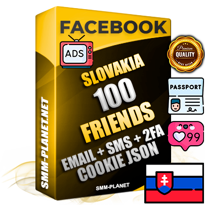 Elite Slovak PREMIUM Handcrafted Facebook Accounts - 100 Authentic Live Friends with High Trust for Ads