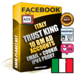 SUPER TRUST KING Italian Facebook Ad Accounts - 10 BM Ad Accounts