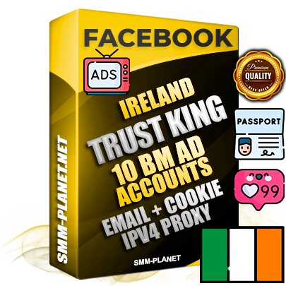 SUPER TRUST KING Irish Facebook Ad Accounts - 10 BM Ad Accounts