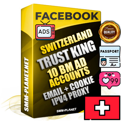 SUPER TRUST KING Swiss Facebook Ad Accounts - 10 BM Ad Accounts