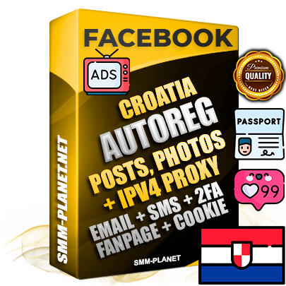 Ultimate Croatian PREMIUM AutoReg Facebook Accounts - Fully Loaded (Posts : Multi-Photos : Info)