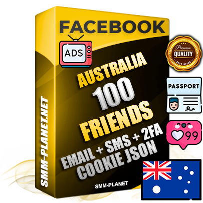 Elite Australian PREMIUM Handcrafted Facebook Accounts - 100 Authentic Live Friends with High Trust for Ads